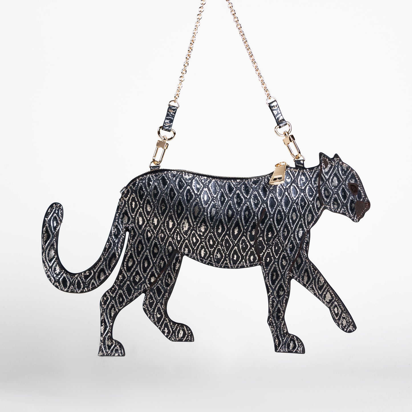 CROSSBODY JAGUAR ORO GRABADO