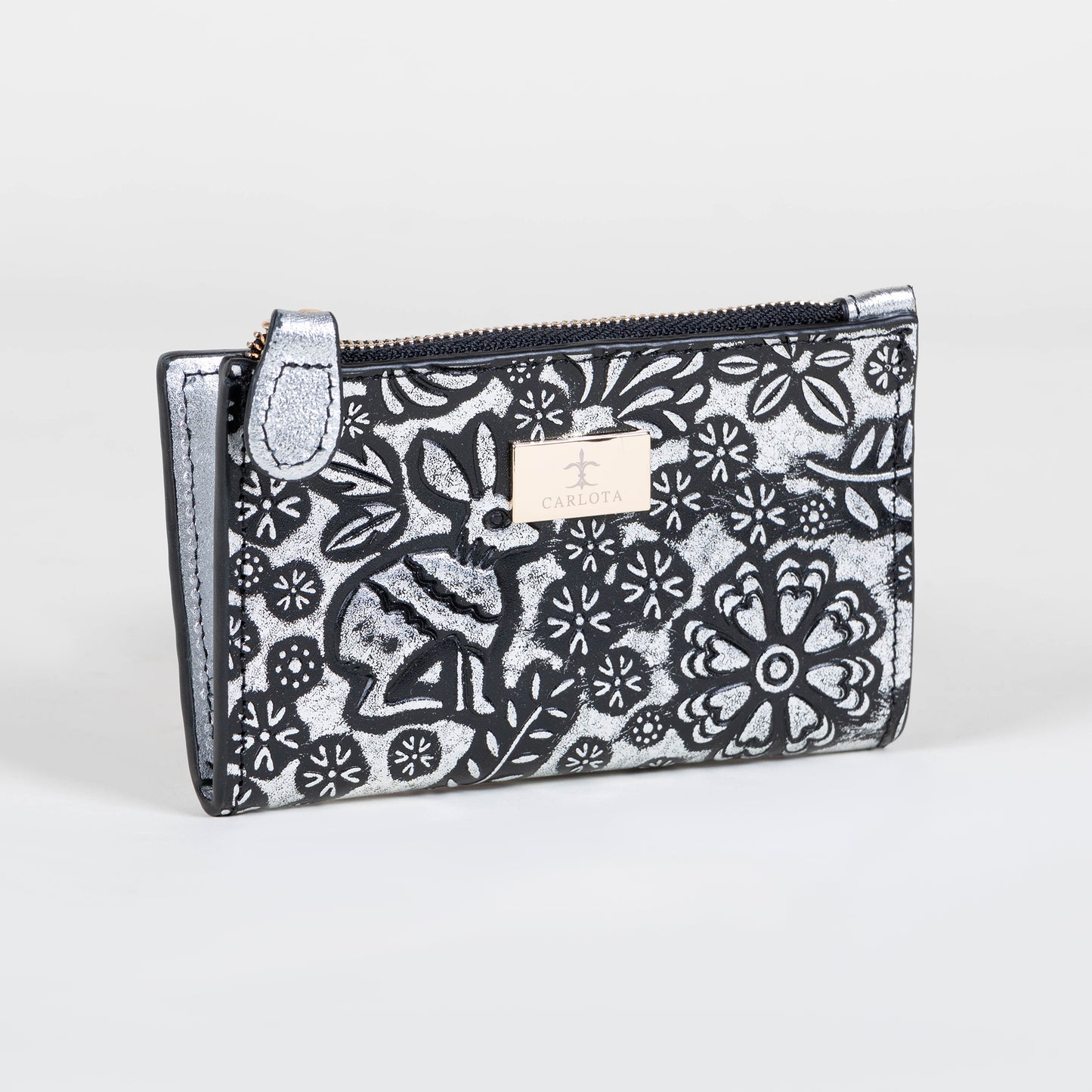 CARTERA TARJETERO PLATA