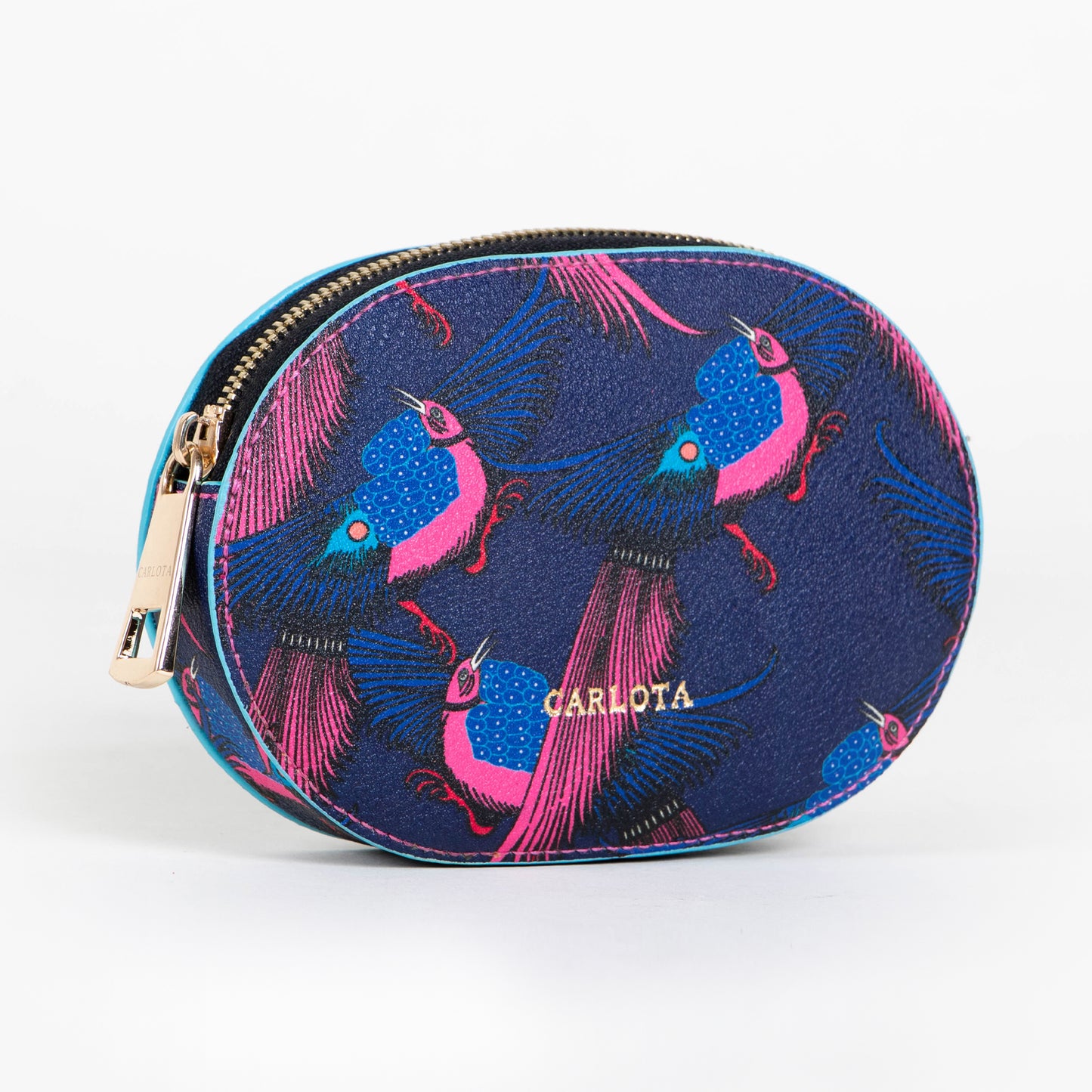MONEDERO REDONDO ESTAMPADO PAJARITO