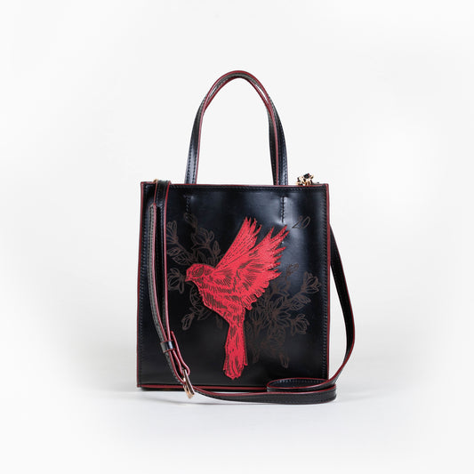 BABY TOTE PAJARITO NEGRO