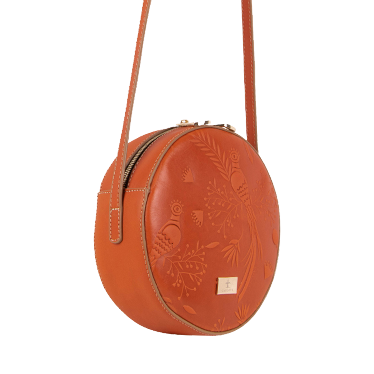 CROSSBODY REDONDO NARANJA