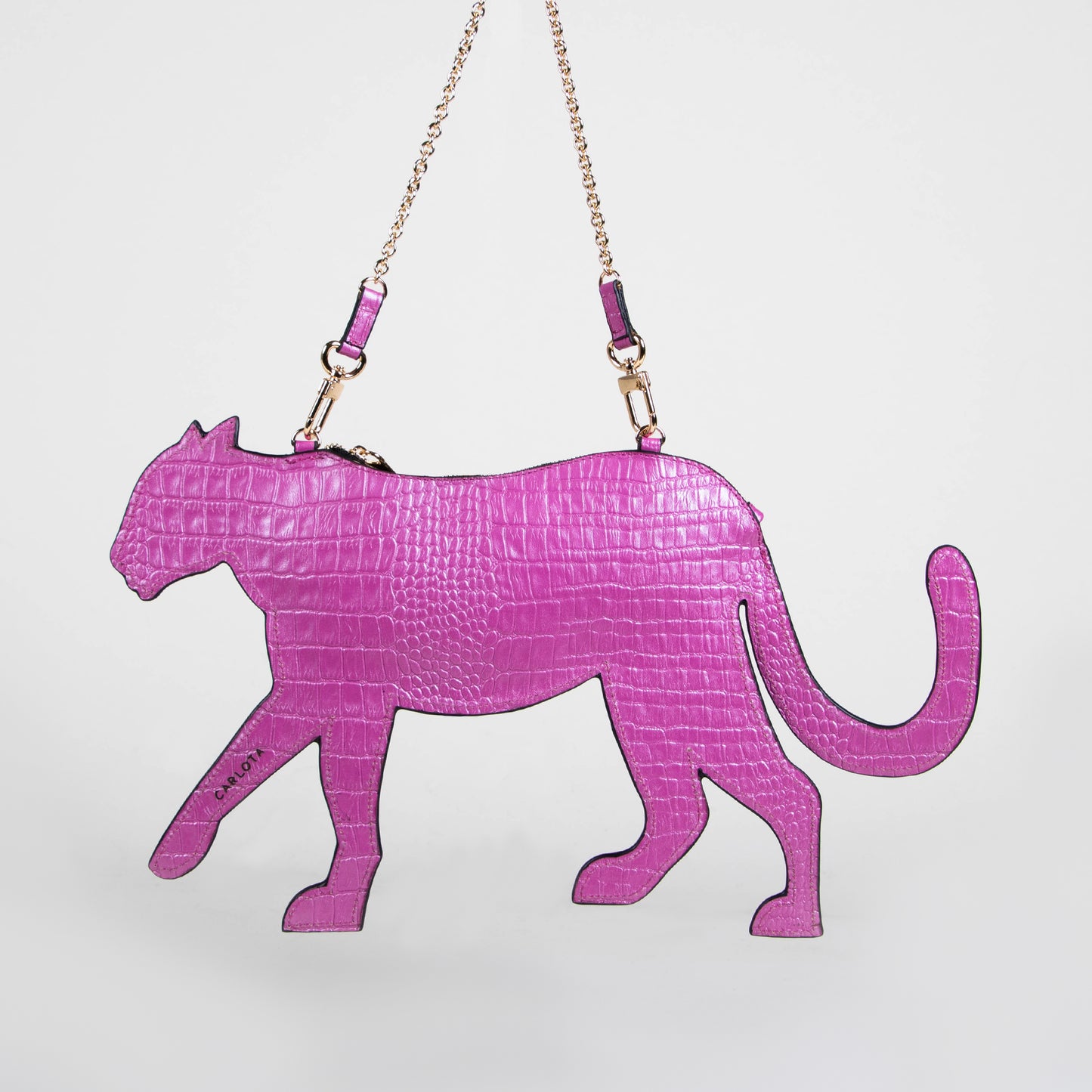 CROSSBODY JAGUAR MAGENTA GRABADO