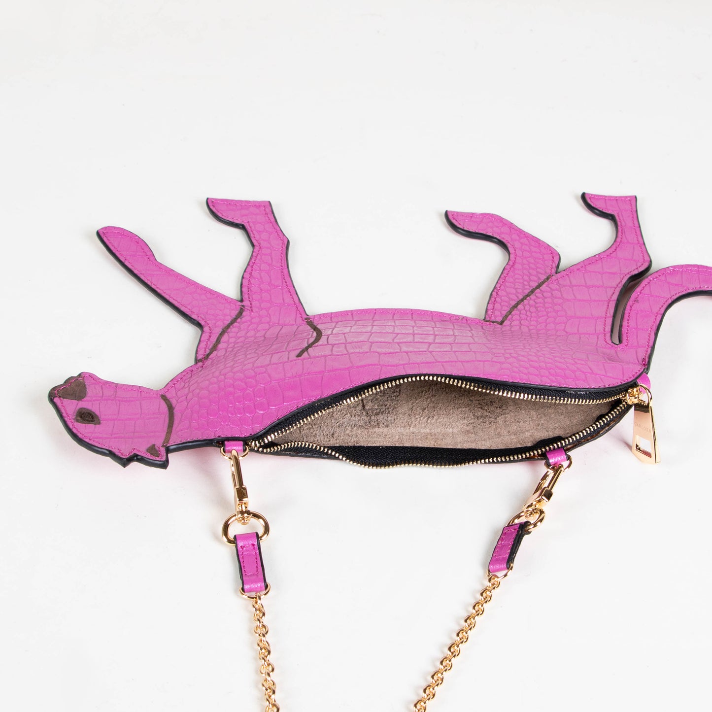 CROSSBODY JAGUAR MAGENTA GRABADO