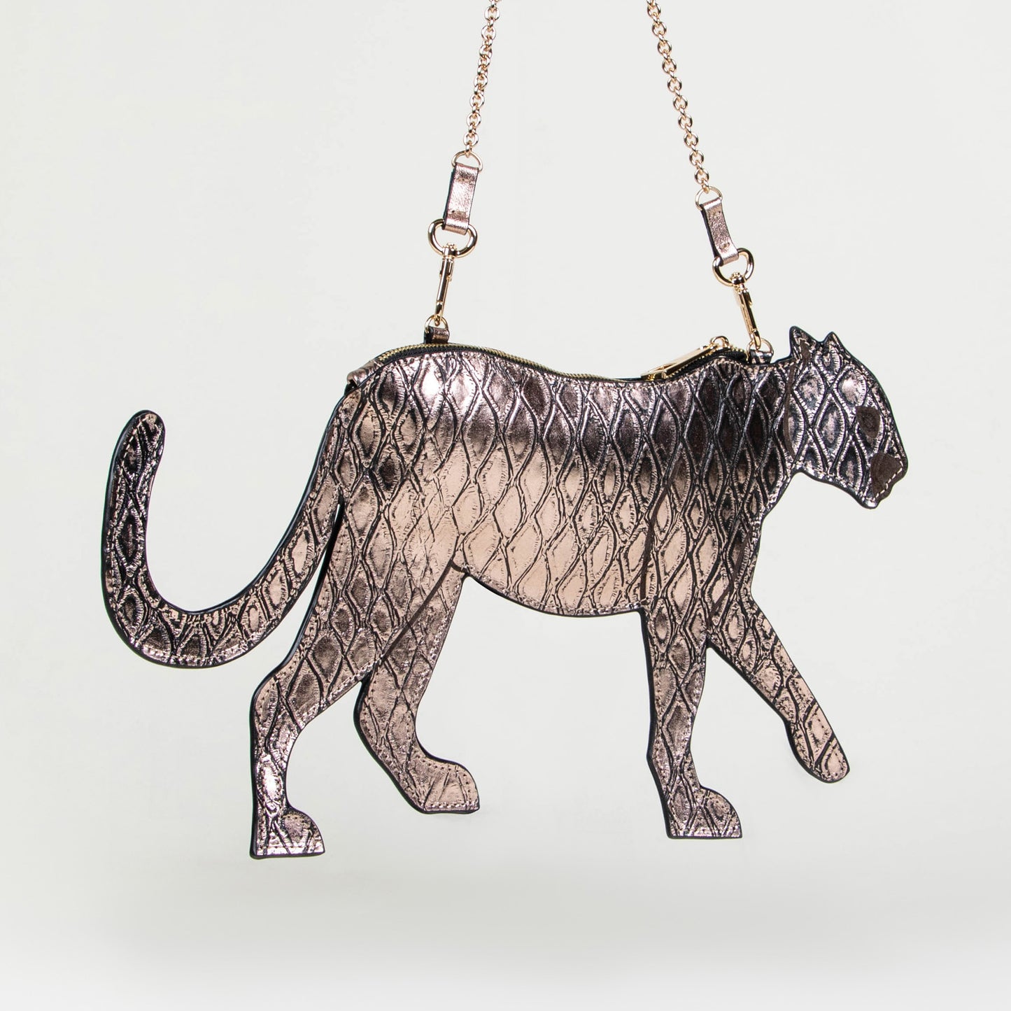 CROSSBODY JAGUAR ORO ROSA ESCAMAS