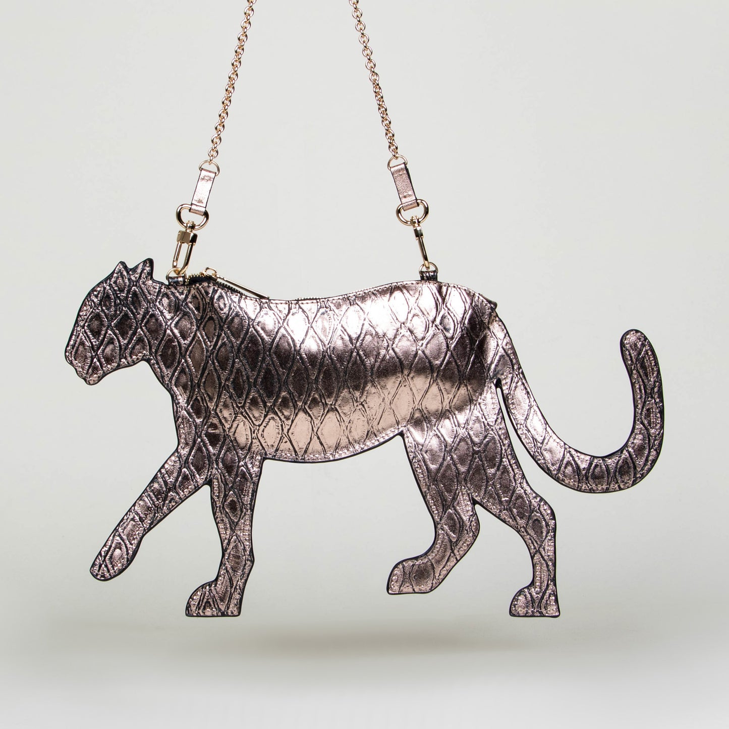 CROSSBODY JAGUAR ORO ROSA ESCAMAS