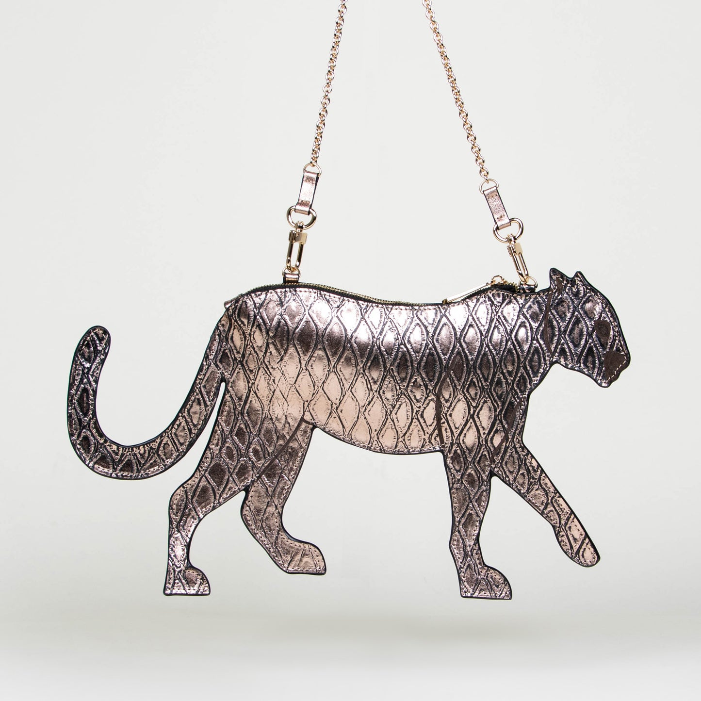 CROSSBODY JAGUAR ORO ROSA ESCAMAS