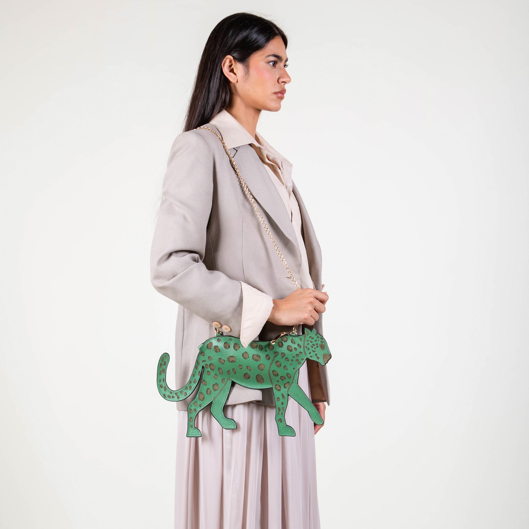 CROSSBODY JAGUAR VERDE TEXTURA