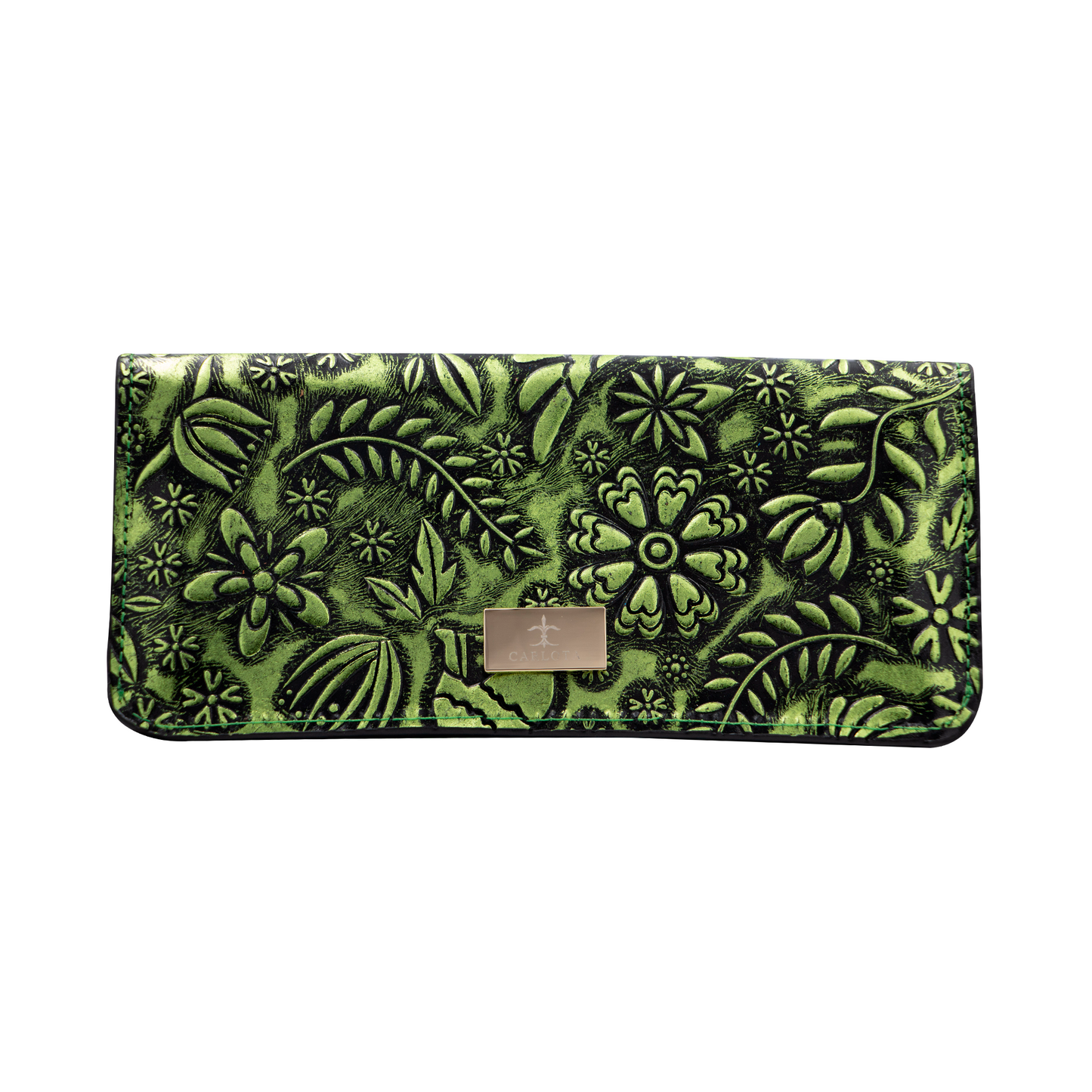 CARTERA VERDE METALICO