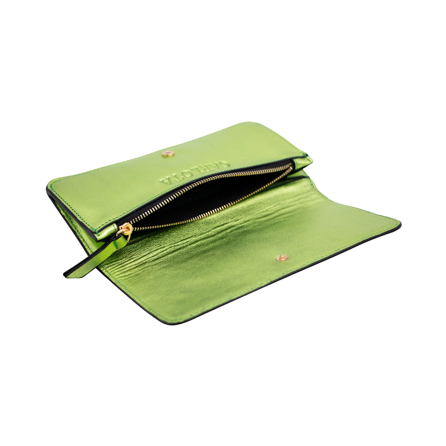 CARTERA VERDE METALICO