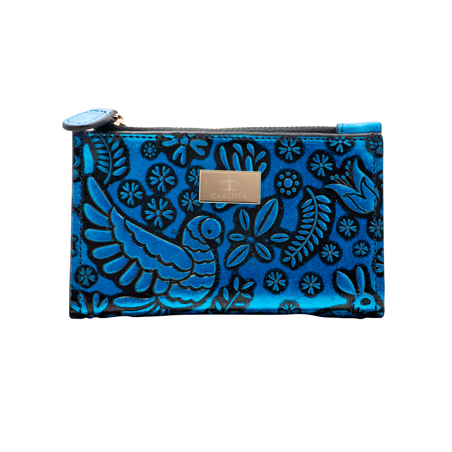 CARTERA TARJETERO AZUL