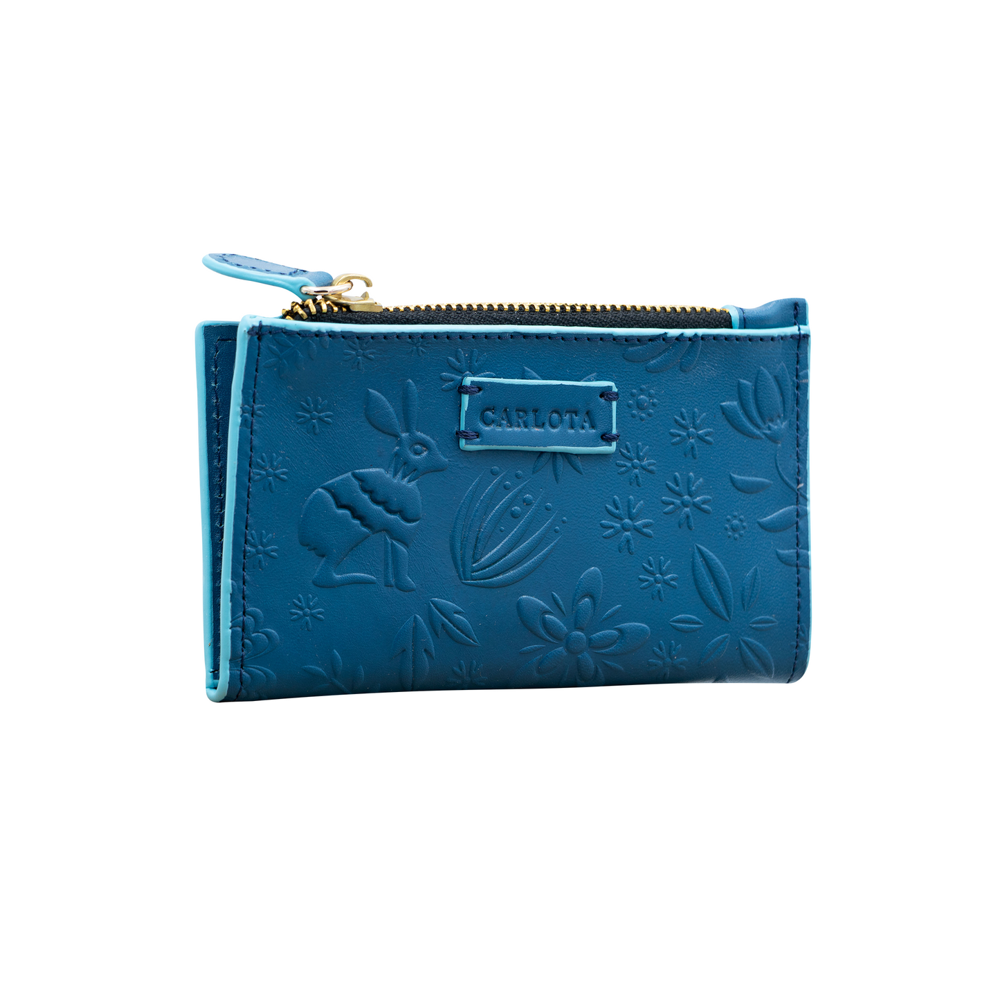 CARTERA TARJETERO AZUL