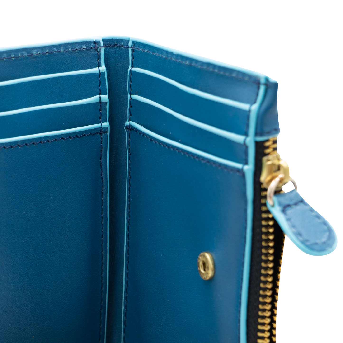 CARTERA TARJETERO AZUL