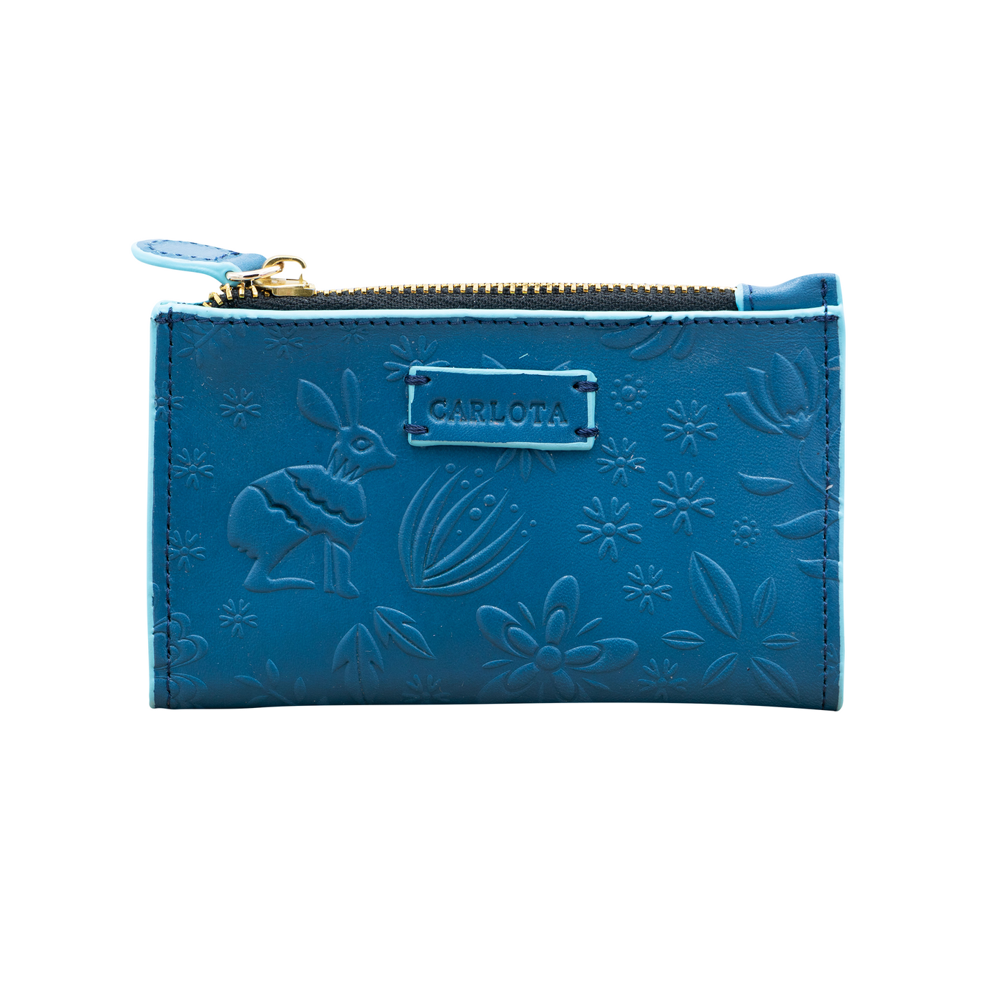 CARTERA TARJETERO AZUL