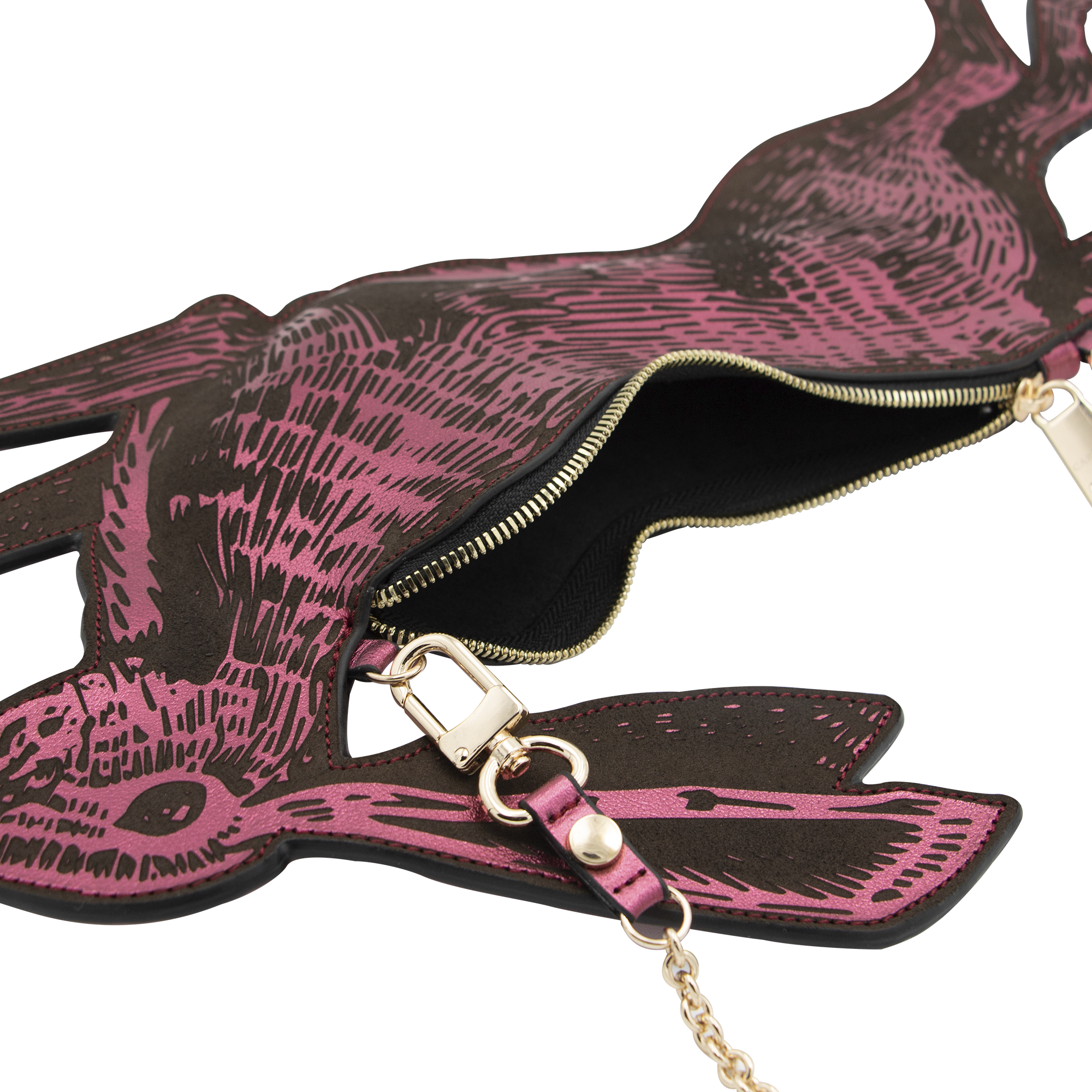 LIEBRE CROSSBODY ROSA METÁLICO