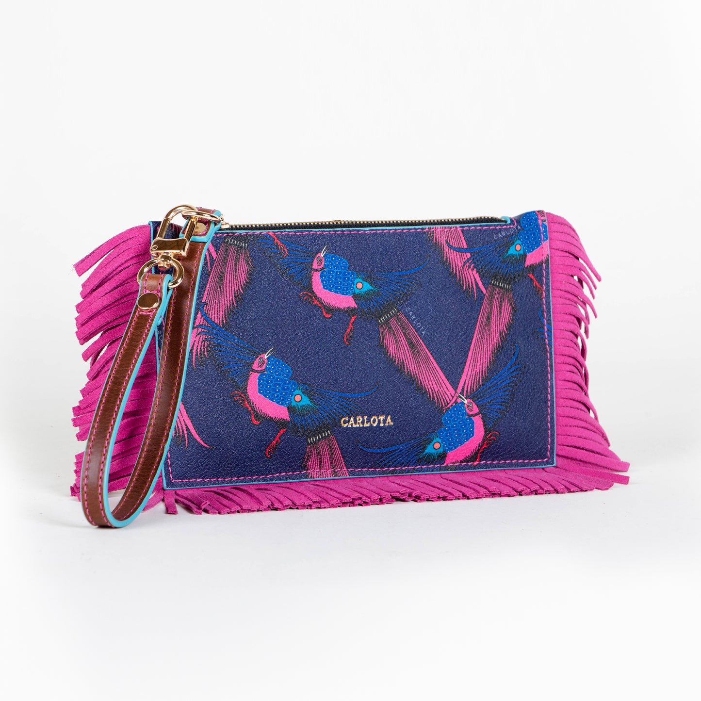 MINI CLUTCH ESTAMPADO PAJARITO