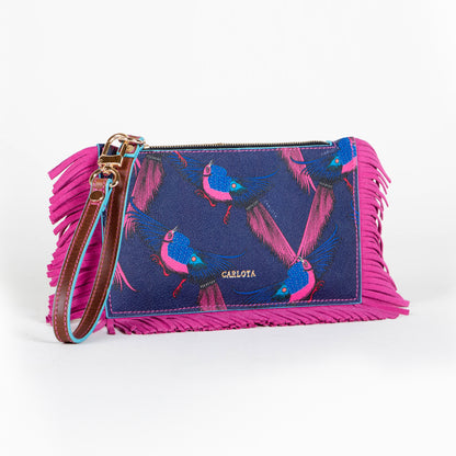 MINI CLUTCH ESTAMPADO PAJARITO