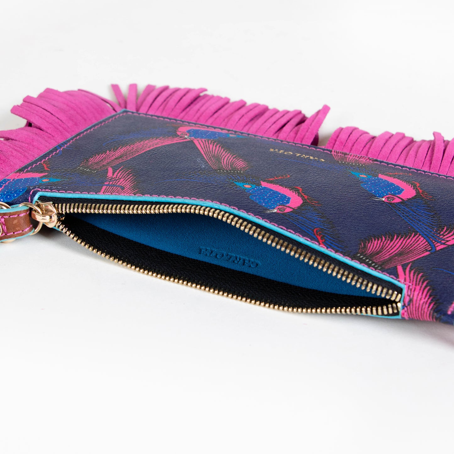 MINI CLUTCH ESTAMPADO PAJARITO