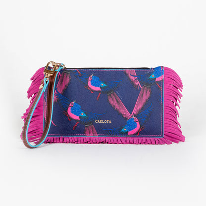 MINI CLUTCH ESTAMPADO PAJARITO