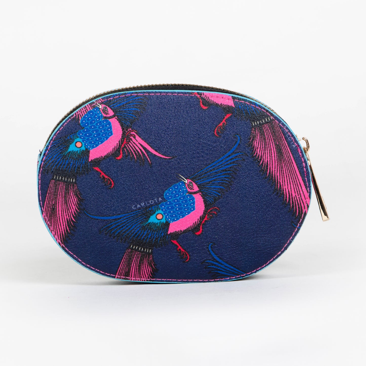 MONEDERO REDONDO ESTAMPADO PAJARITO