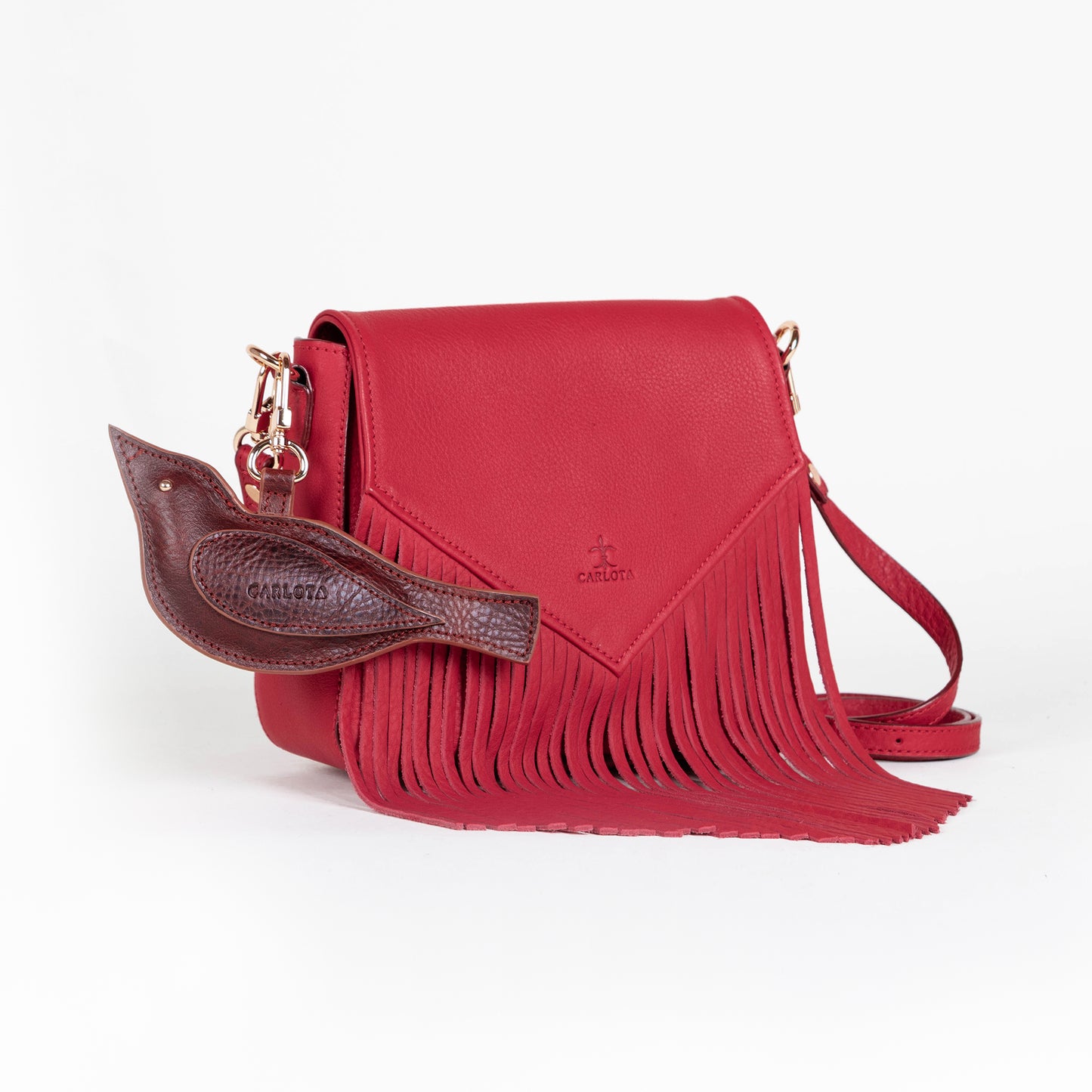 CROSSBODY FLECOS ROJO