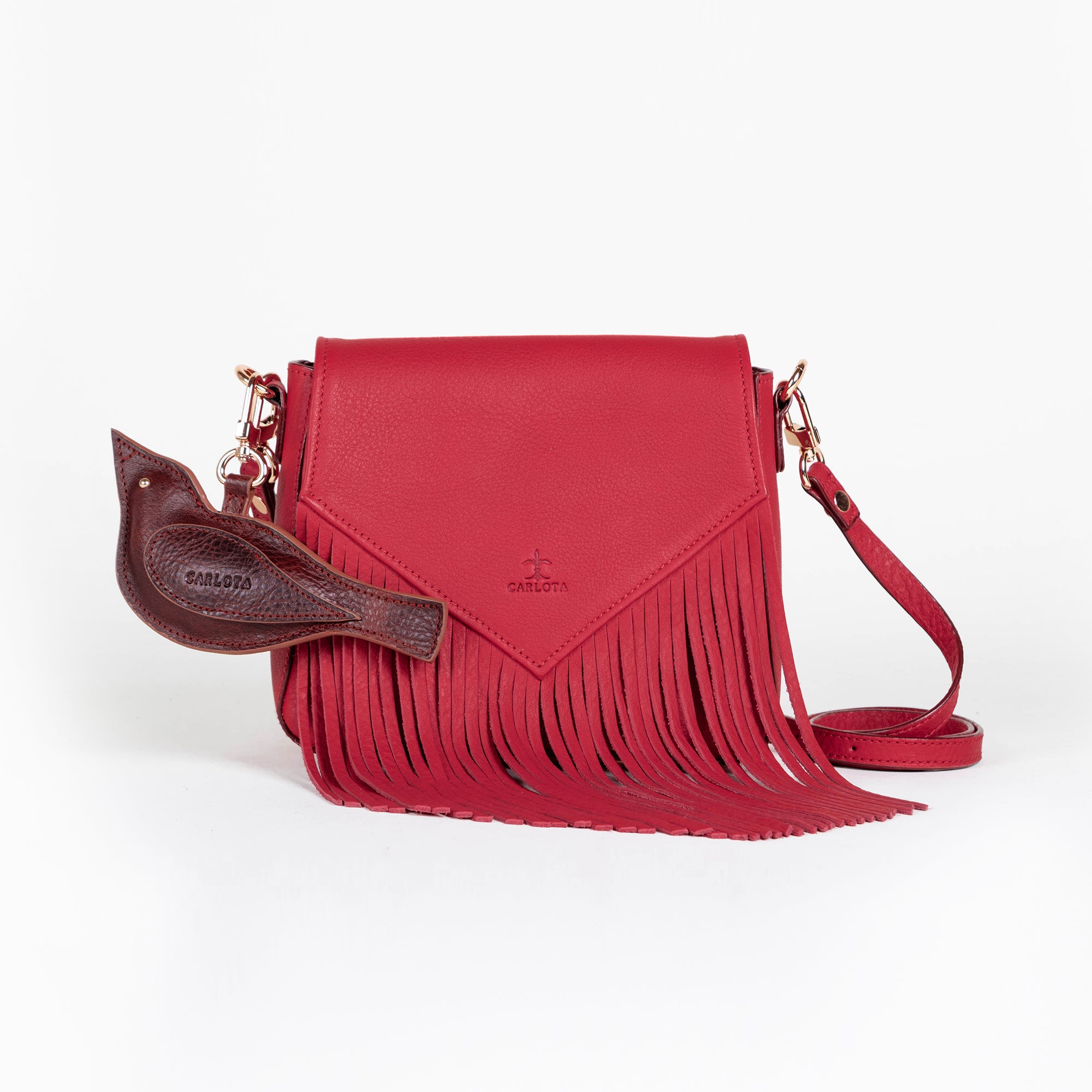 CROSSBODY FLECOS ROJO