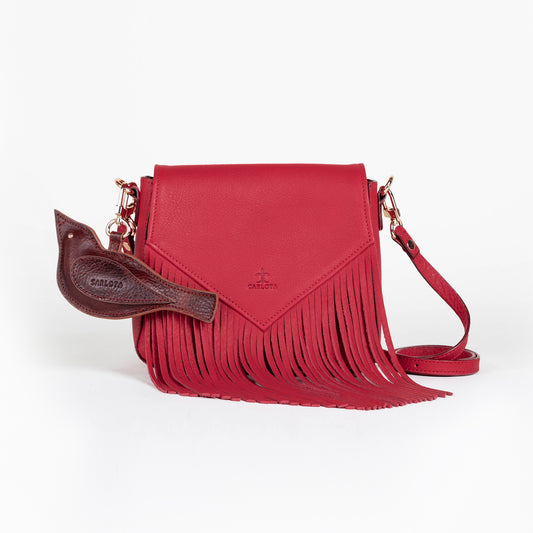 CROSSBODY FLECOS ROJO