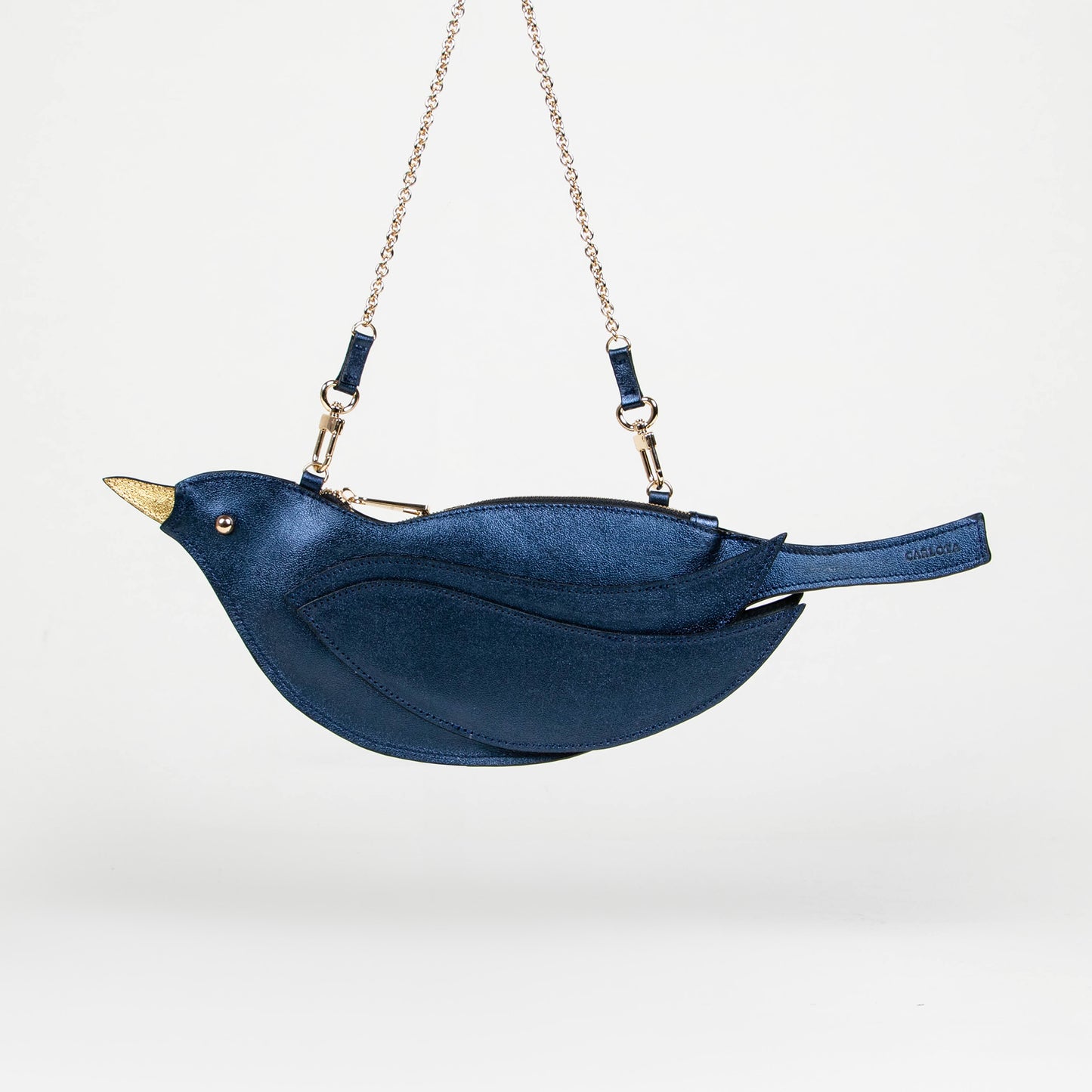 CROSSBODY PAJARITO AZUL METÁLICO