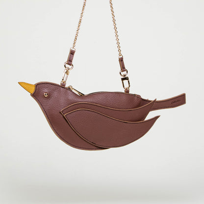 CROSSBODY PAJARITO CAFÉ