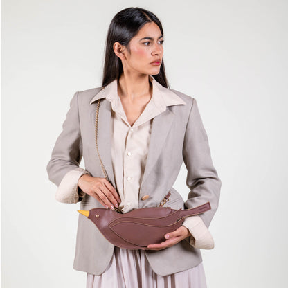 CROSSBODY PAJARITO CAFÉ