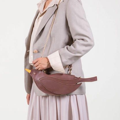 CROSSBODY PAJARITO CAFÉ