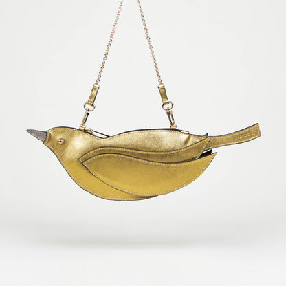 CROSSBODY PAJARITO ORO AMARILLO