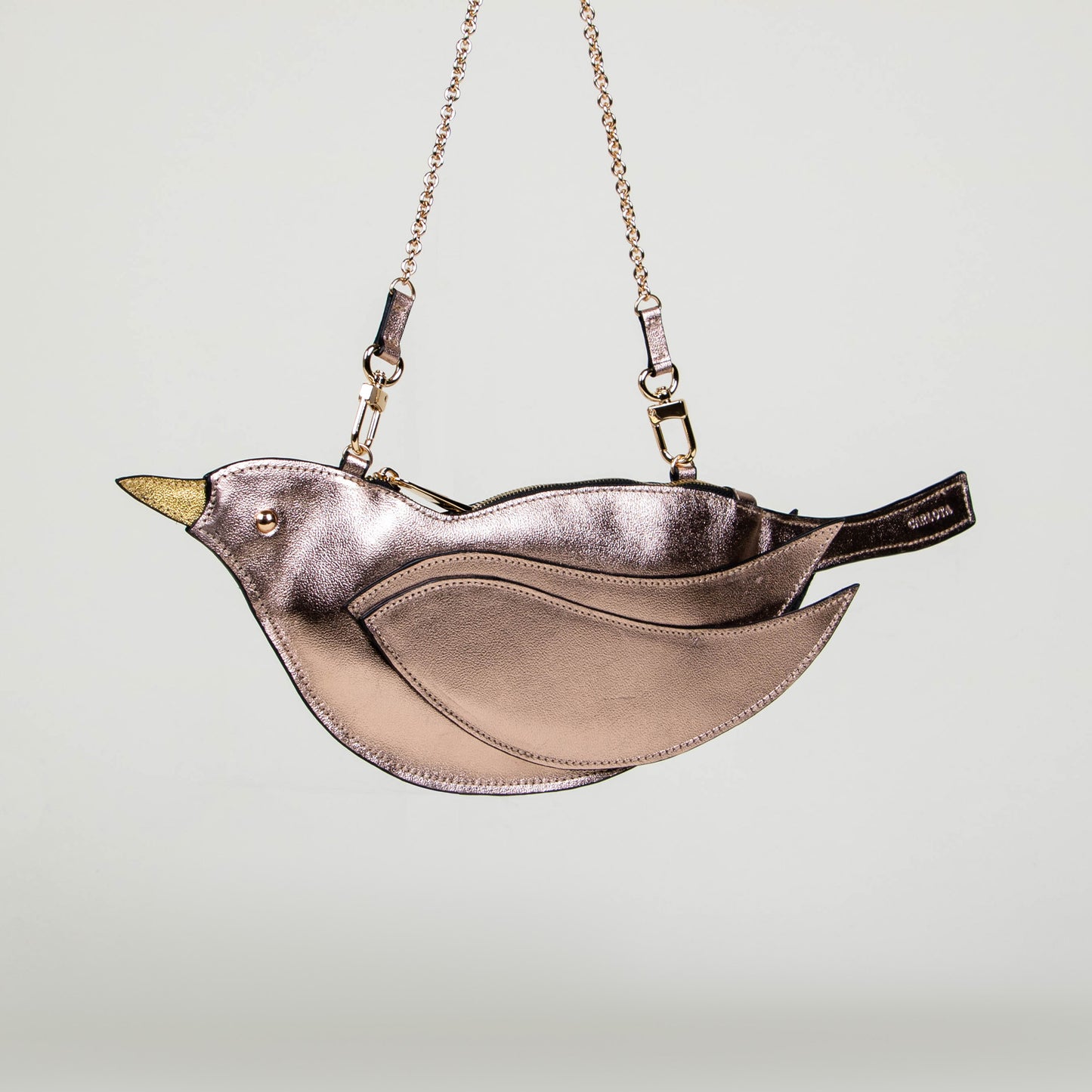 CROSSBODY PAJARITO ORO ROSA