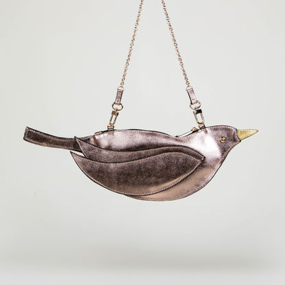 CROSSBODY PAJARITO ORO ROSA