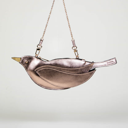 CROSSBODY PAJARITO ORO ROSA