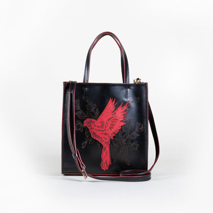 BABY TOTE PAJARITO NEGRO