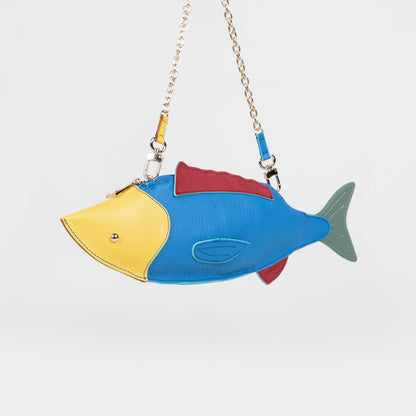 CROSSBODY PESCADO AZUL ROYAL/AMARILLO