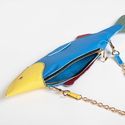 CROSSBODY PESCADO AZUL ROYAL/AMARILLO