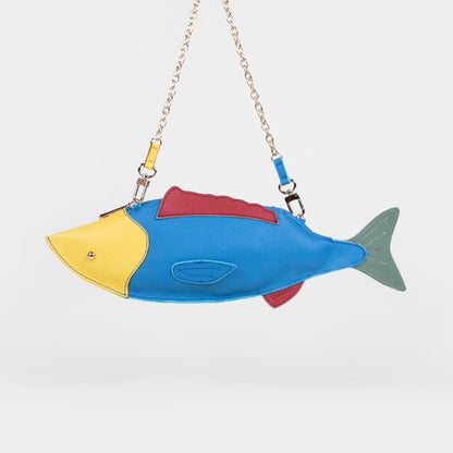 CROSSBODY PESCADO AZUL ROYAL/AMARILLO