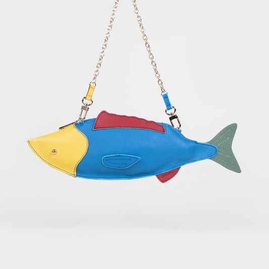 CROSSBODY PESCADO AZUL ROYAL/AMARILLO