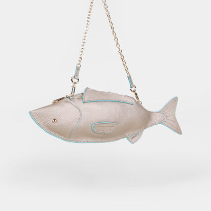 CROSSBODY PESCADO ORO/AZUL