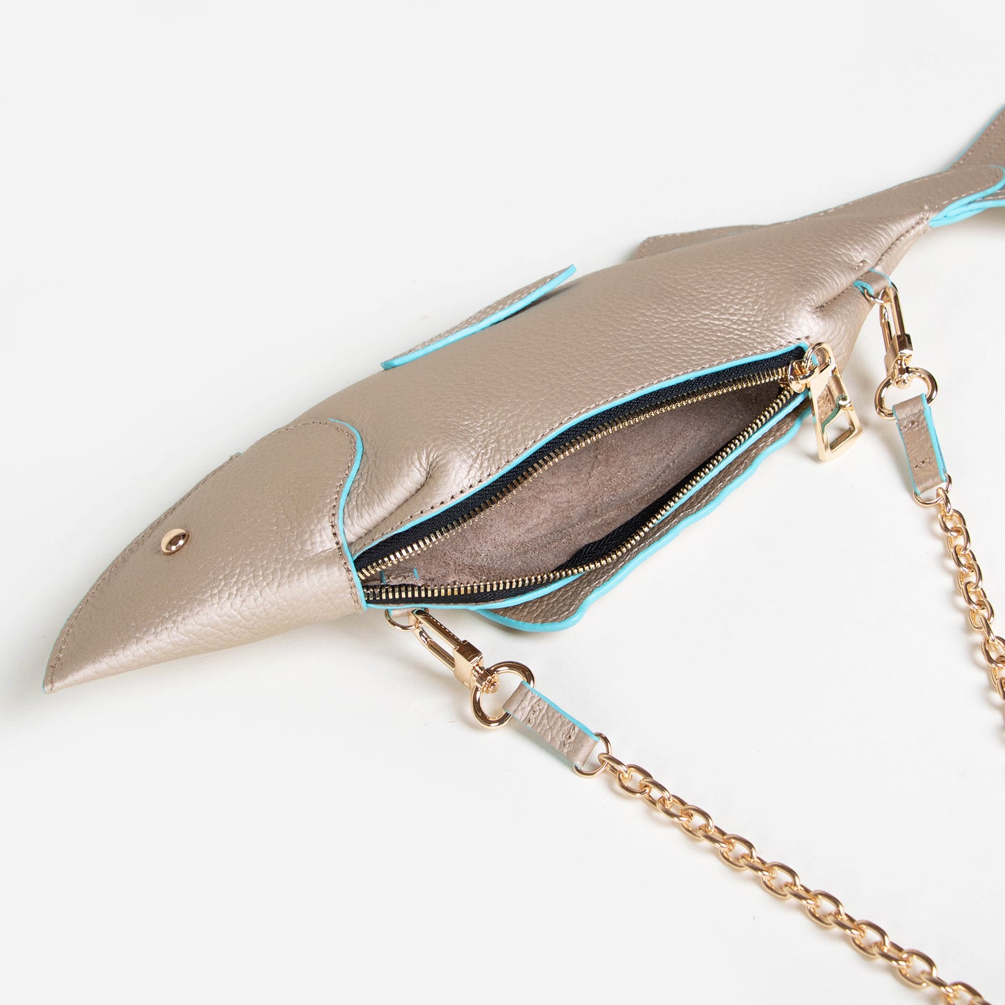 CROSSBODY PESCADO ORO/AZUL