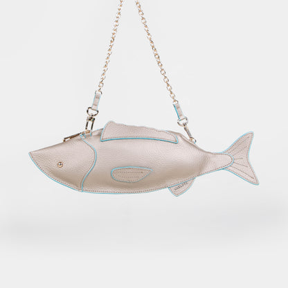 CROSSBODY PESCADO ORO/AZUL