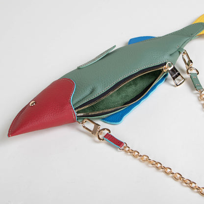 CROSSBODY PESCADO VERDE/TINTO