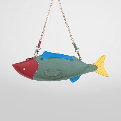 CROSSBODY PESCADO VERDE/TINTO