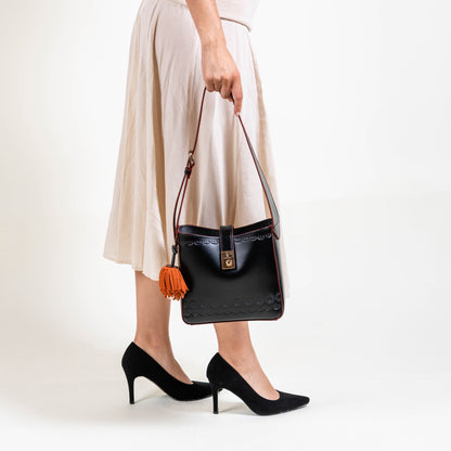 SHOULDER MACETA NEGRO