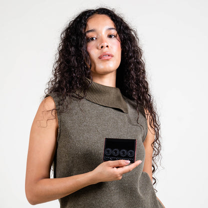 TARJETERO MACETA NEGRO