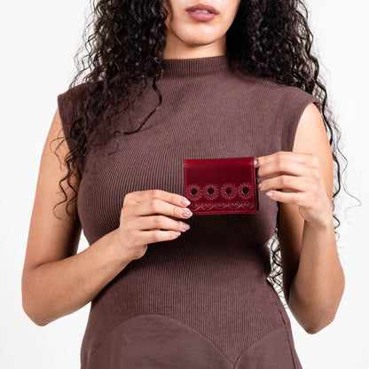 TARJETERO MACETA ROJO