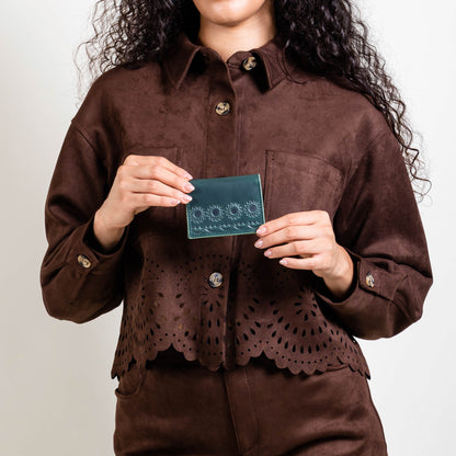 TARJETERO MACETA VERDE