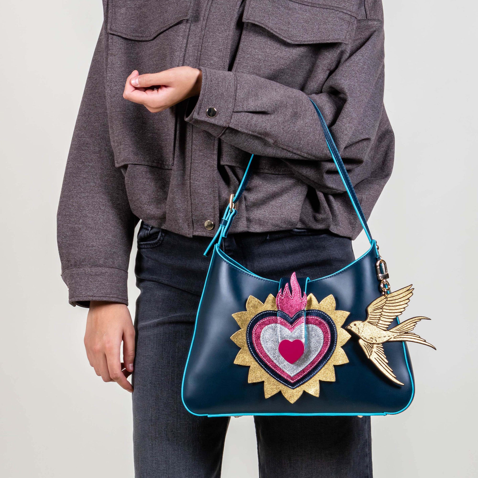 SHOULDER "EL CORAZÓN" AZUL