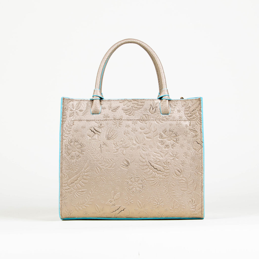 TOTE ORO/AZUL